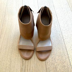 Tan chunky heeled sandals by Zero + Maria Cornejo. Size 38.